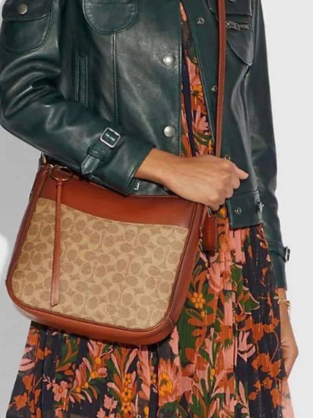 Coach Chaise Crossbody – Signature Leather – Rust/Burgundy